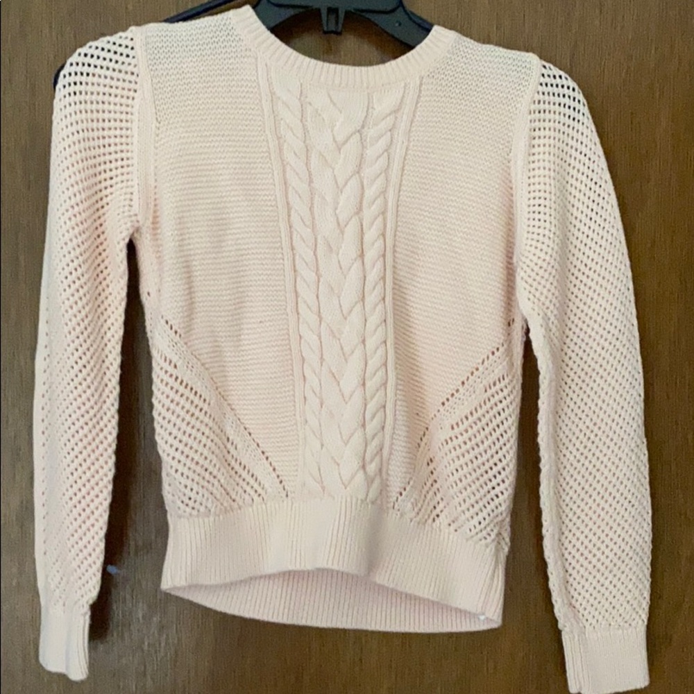 light pink knitted sweater by gap